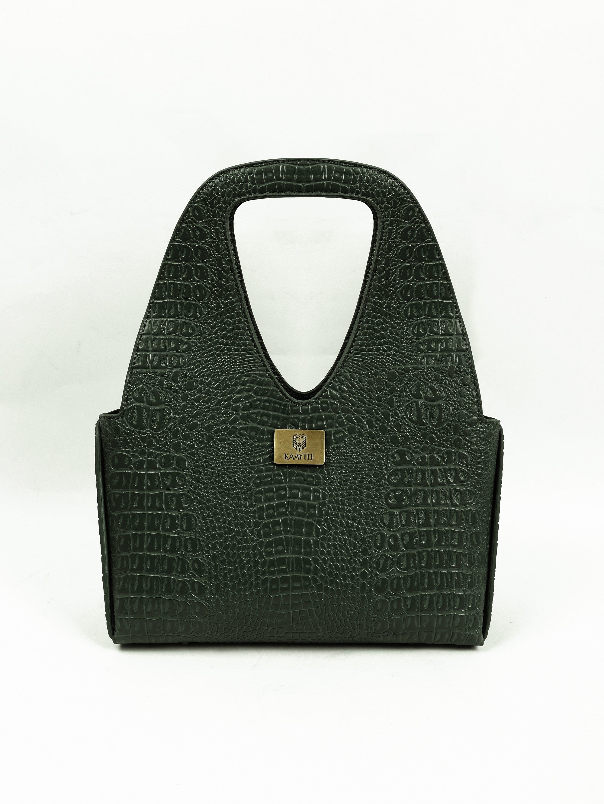 Olive Green Faux Leather Women Handbag