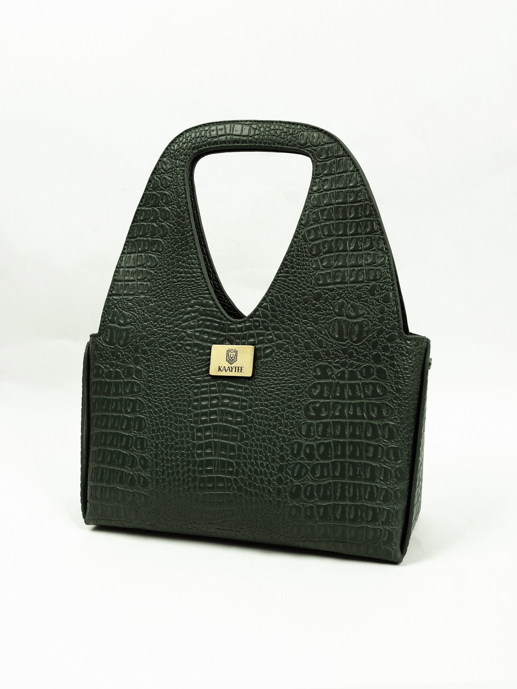 Olive Green Faux Leather Women Handbag