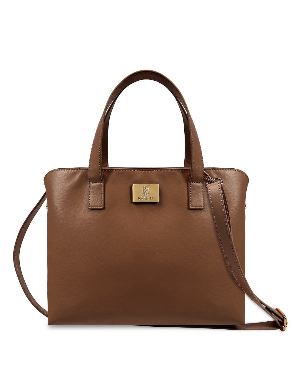 Tawny Brown Faux Leather Women Handbag