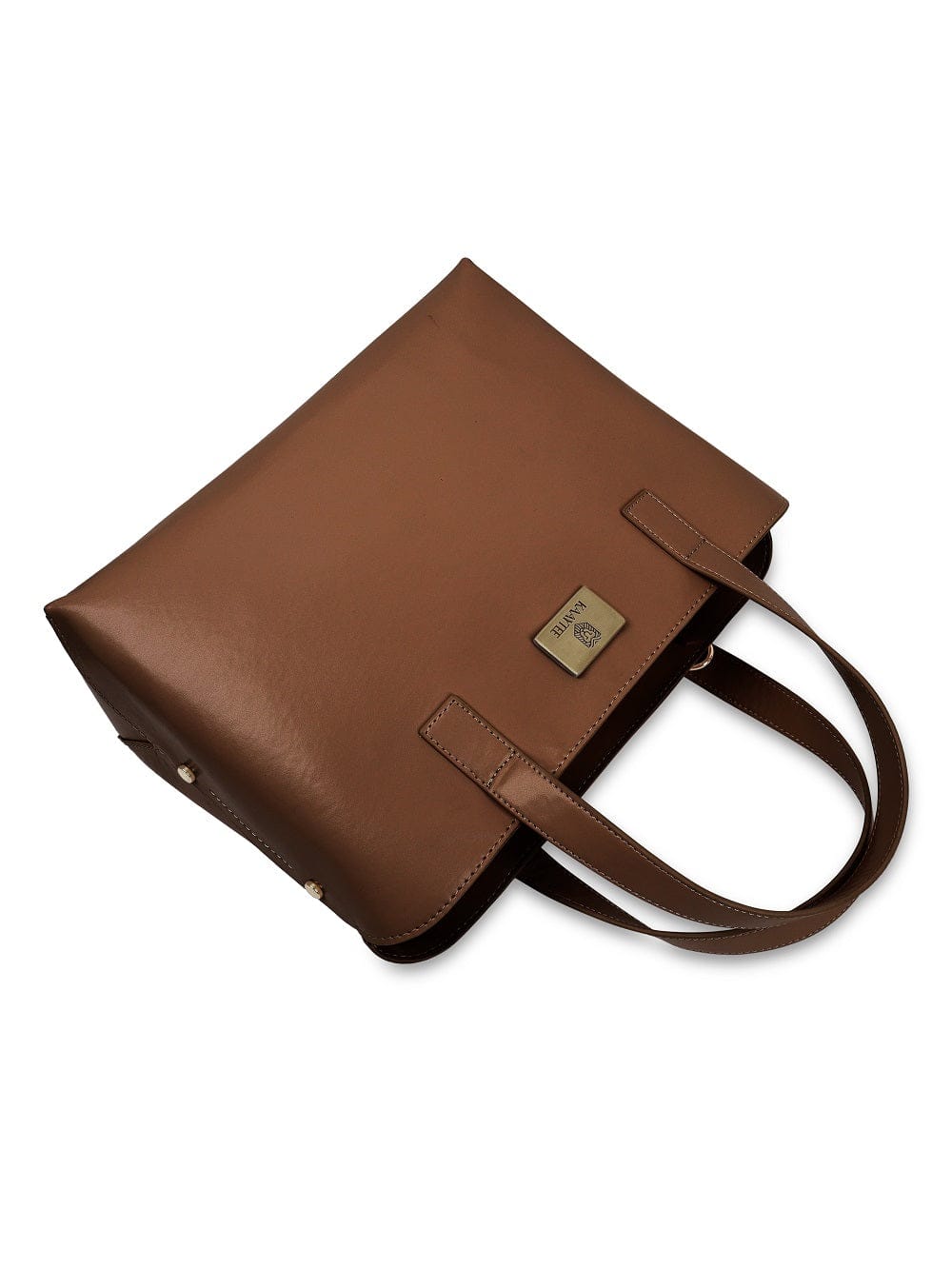 Tawny Brown Faux Leather Women Handbag