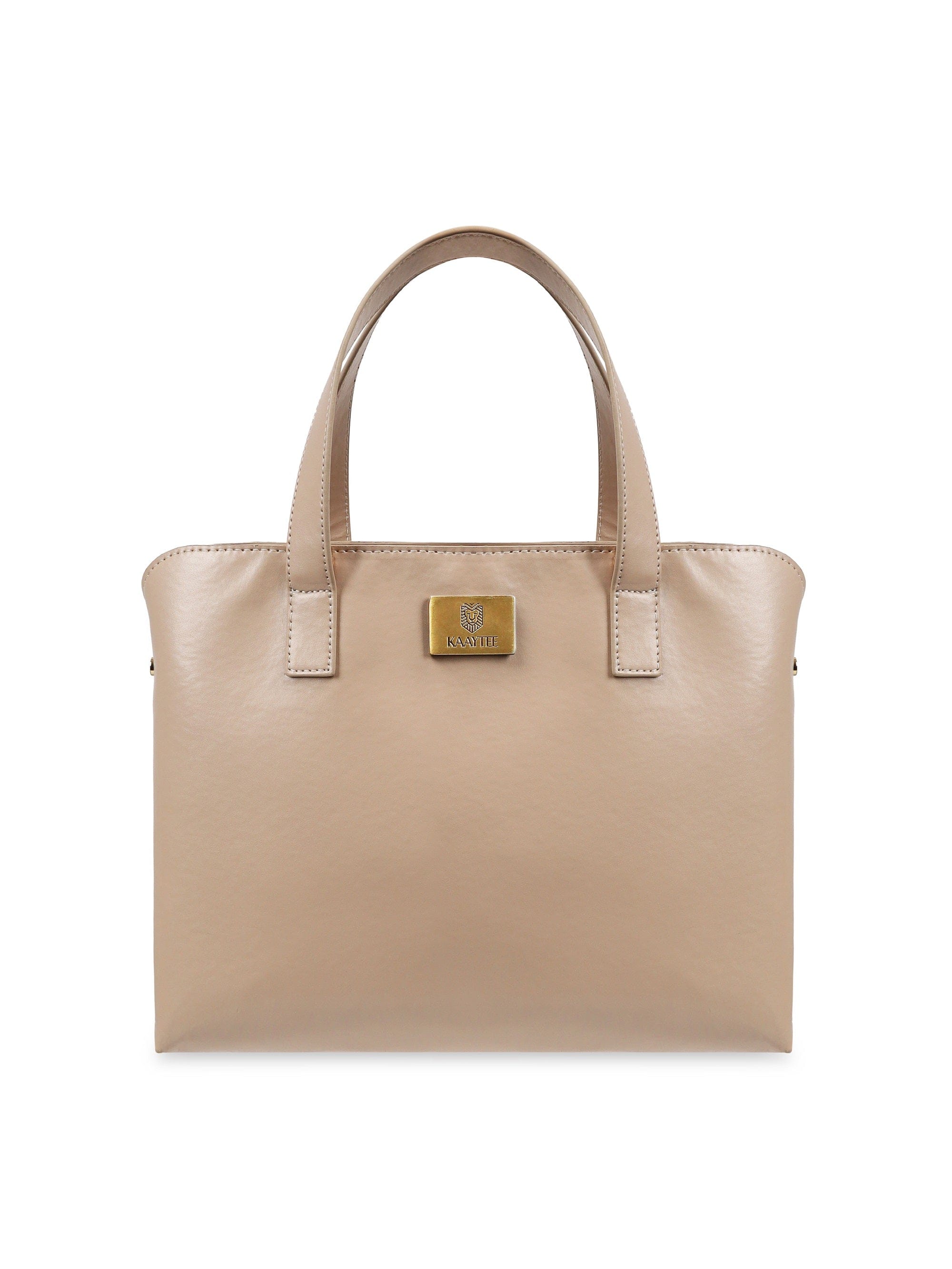 Ivory Faux Leather Women Handbag