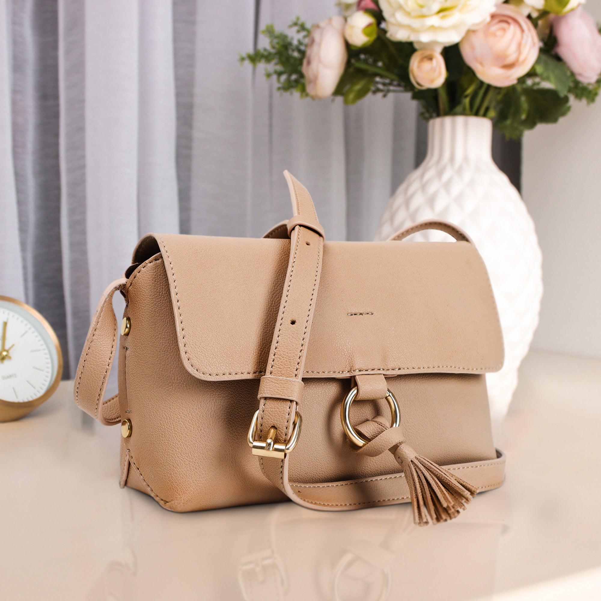 Style Bite Skin Color Women Sling Bag