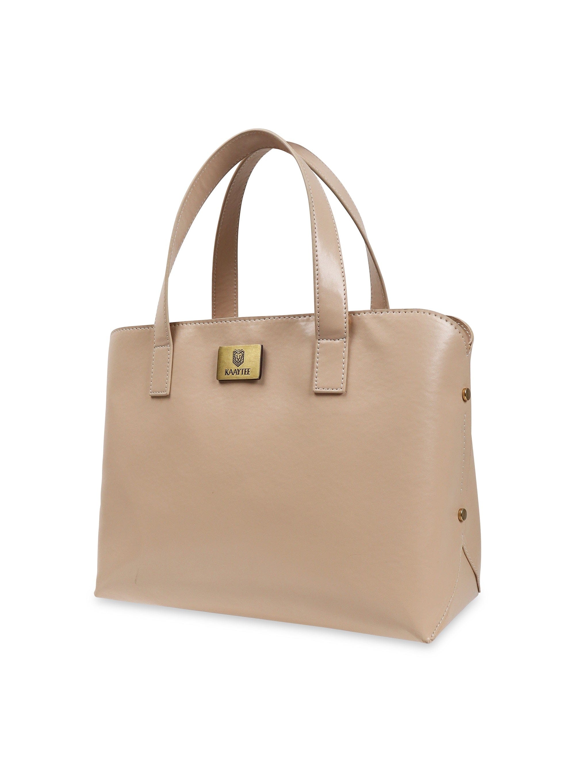 Ivory Faux Leather Women Handbag