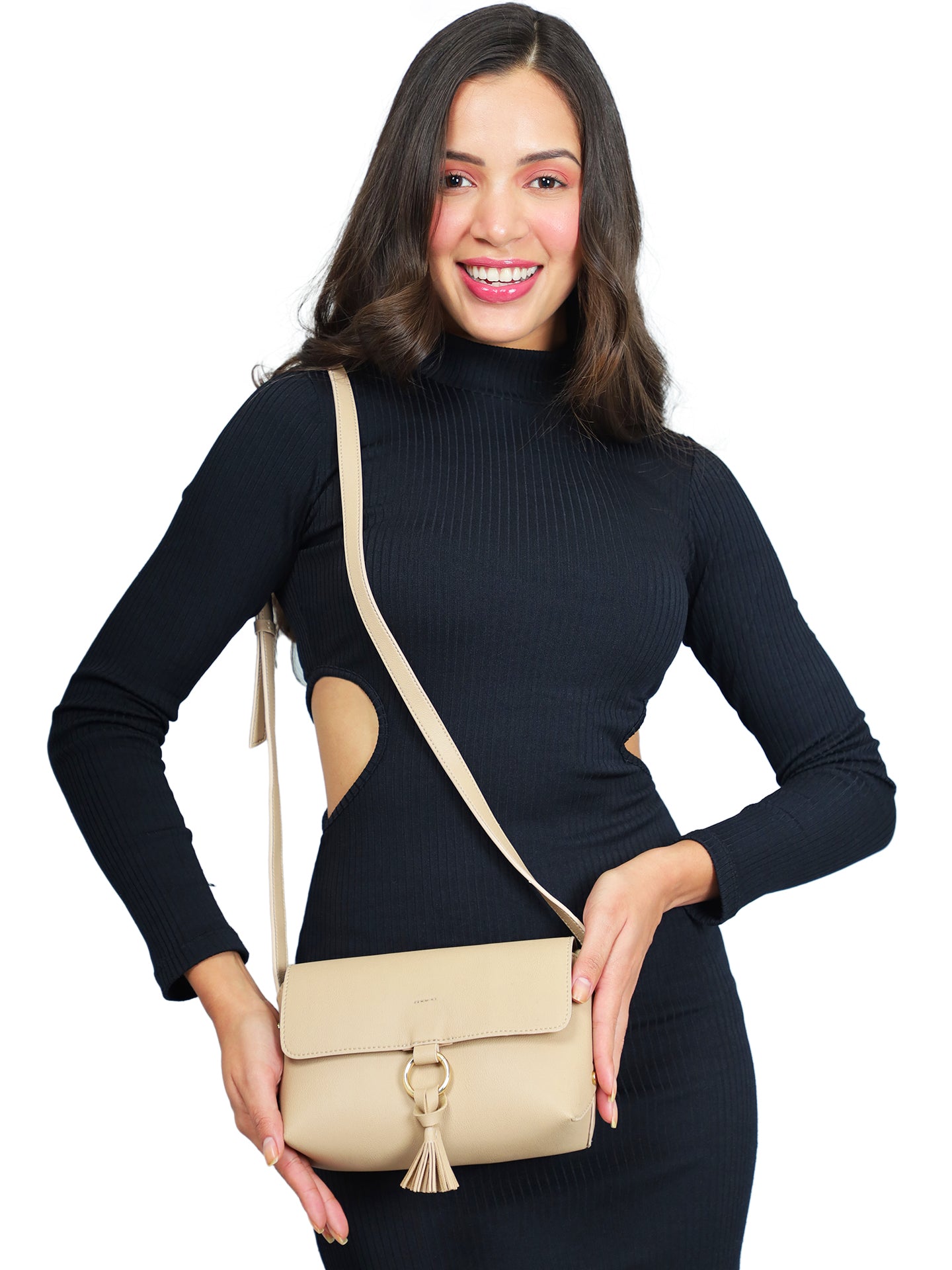 Style Bite Skin Color Women Sling Bag