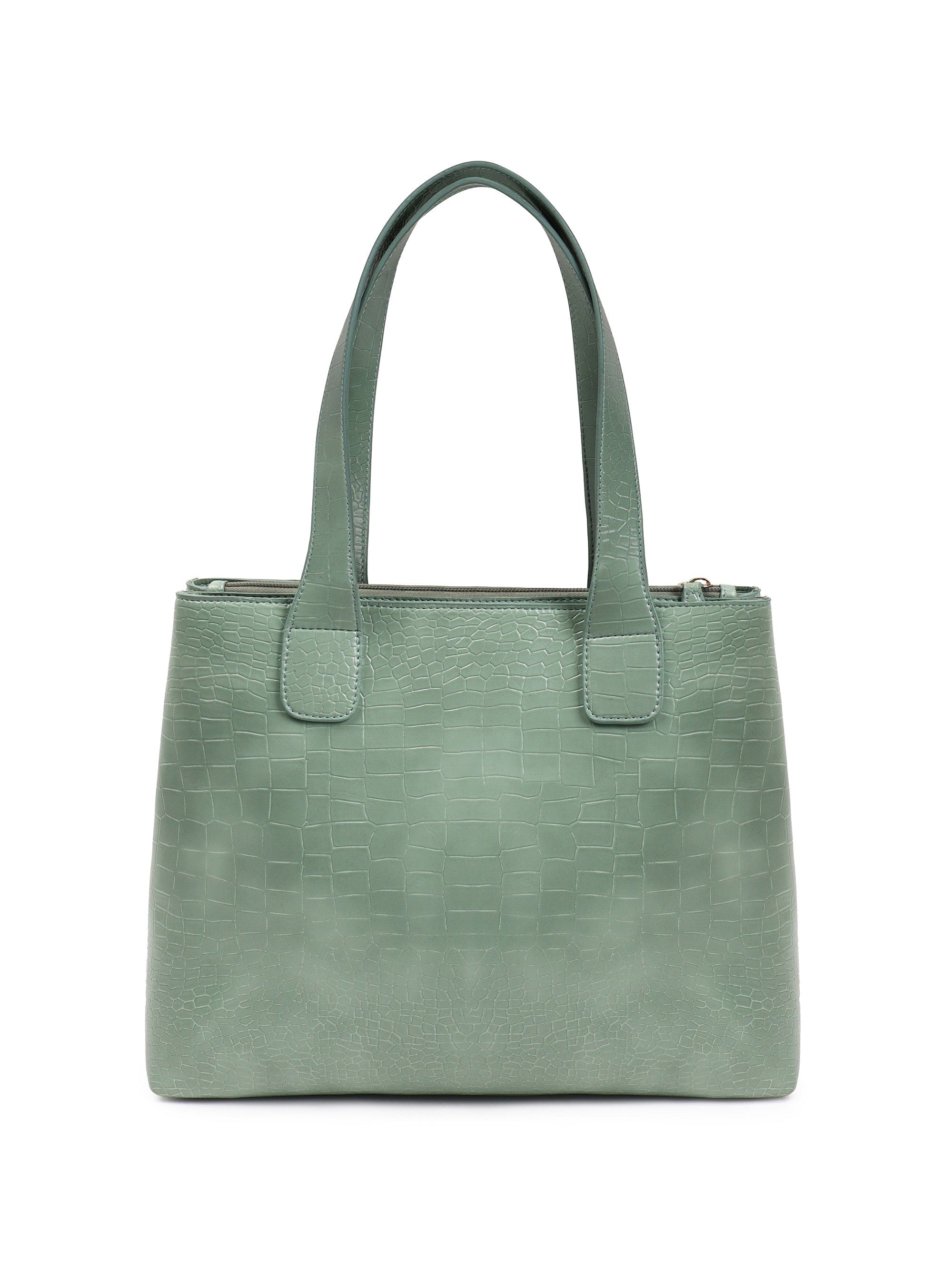 Green Faux Leather Women Handbag