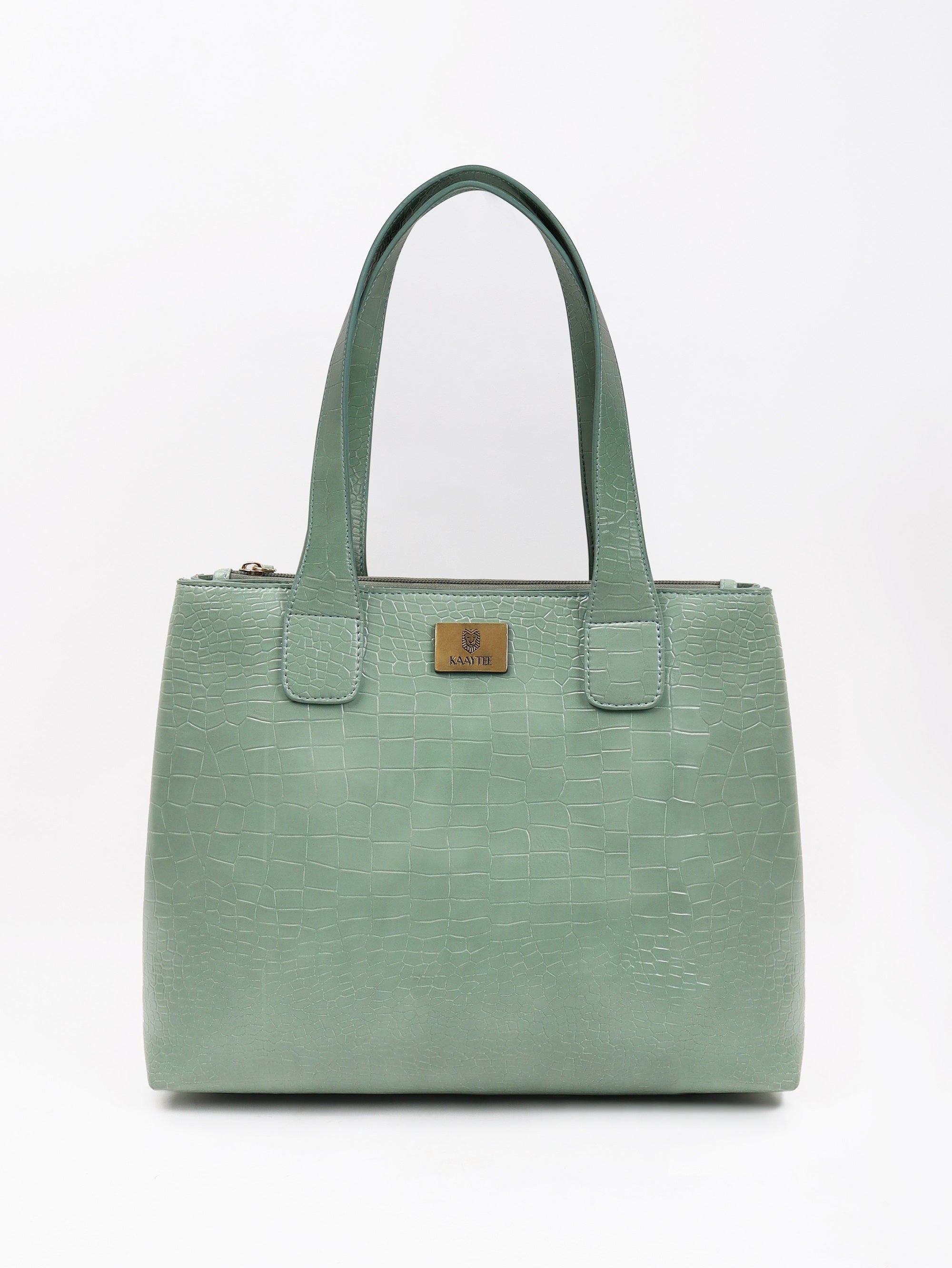 Green Faux Leather Women Handbag