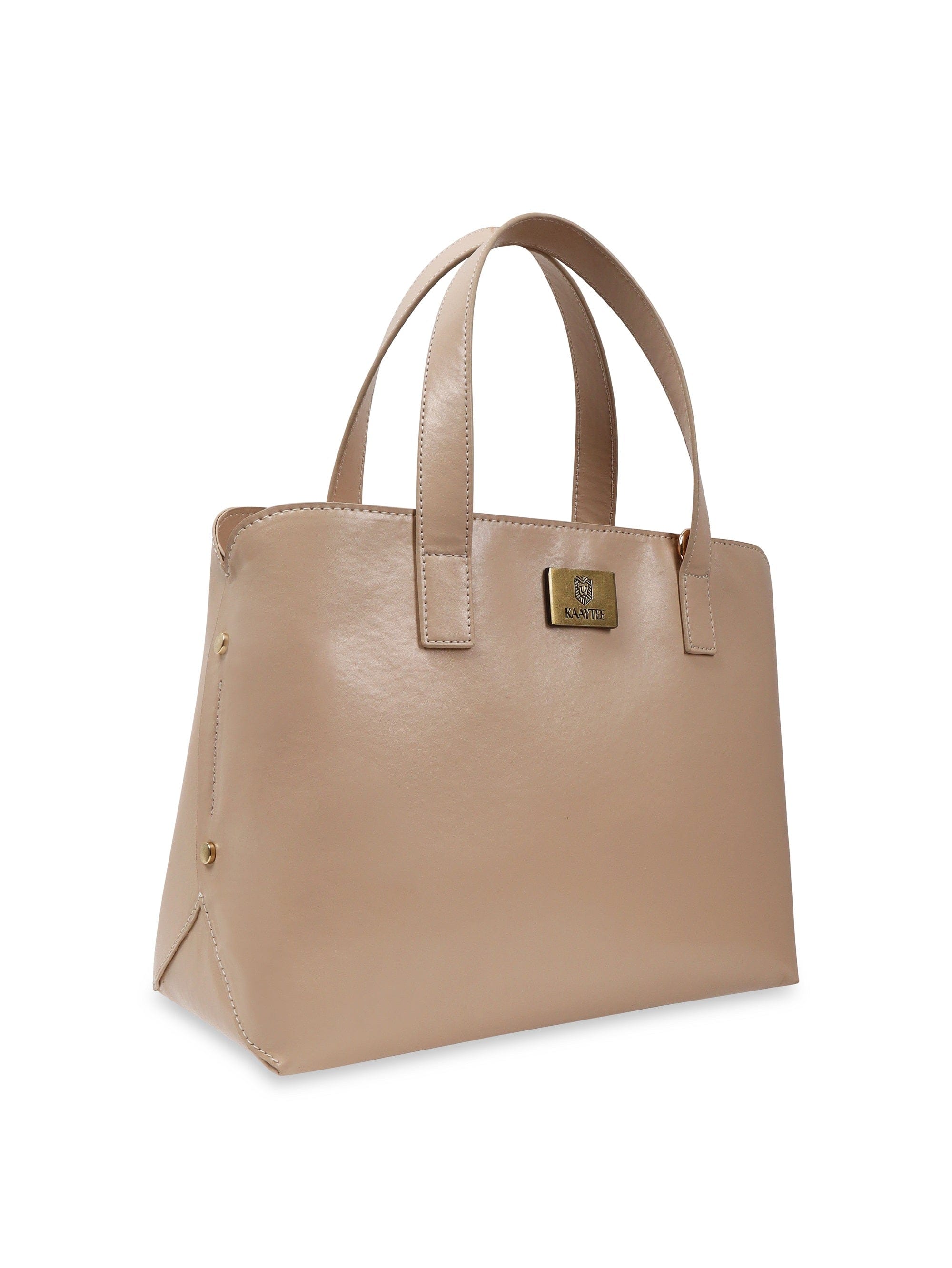 Ivory Faux Leather Women Handbag