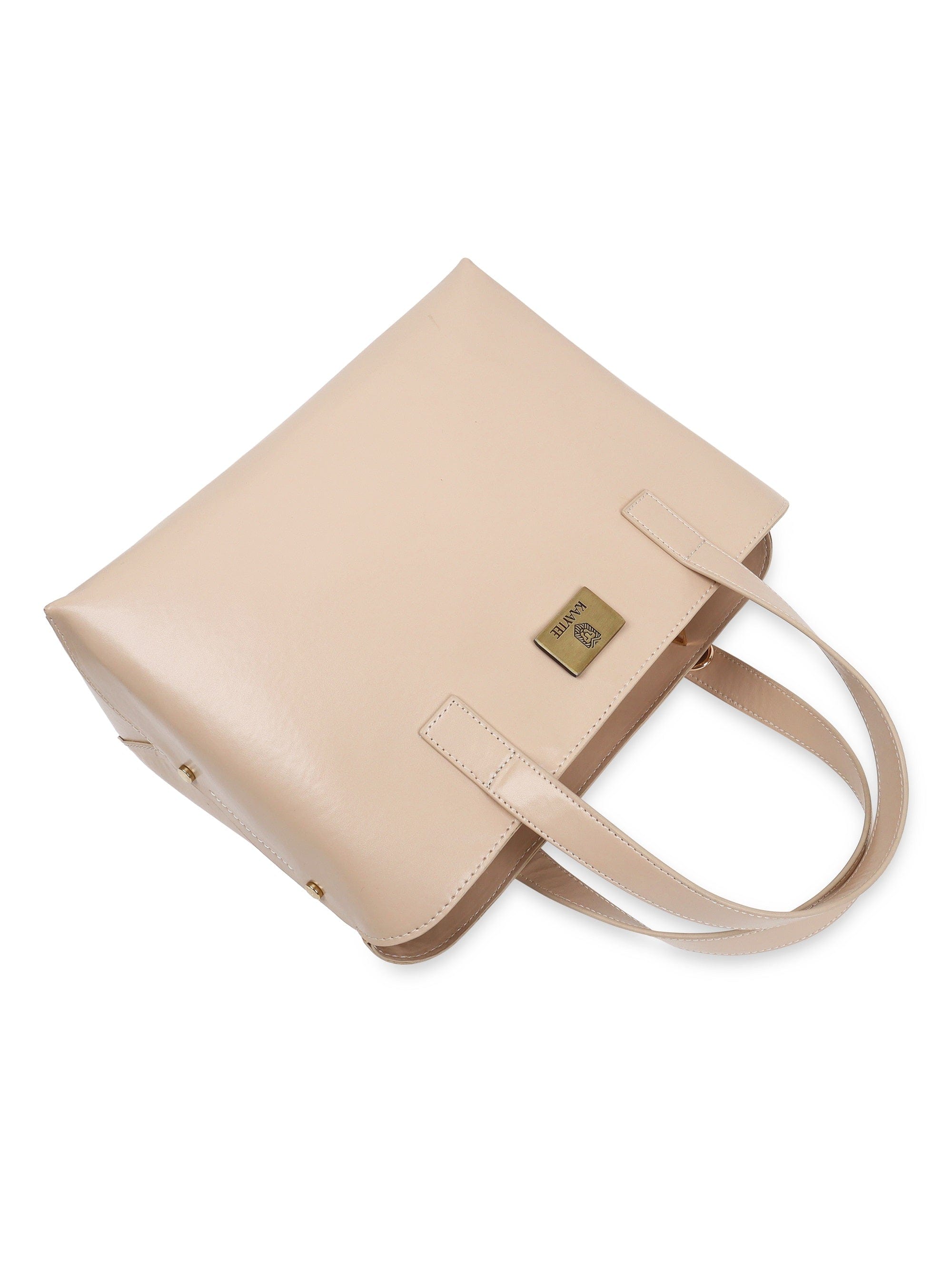 Ivory Faux Leather Women Handbag