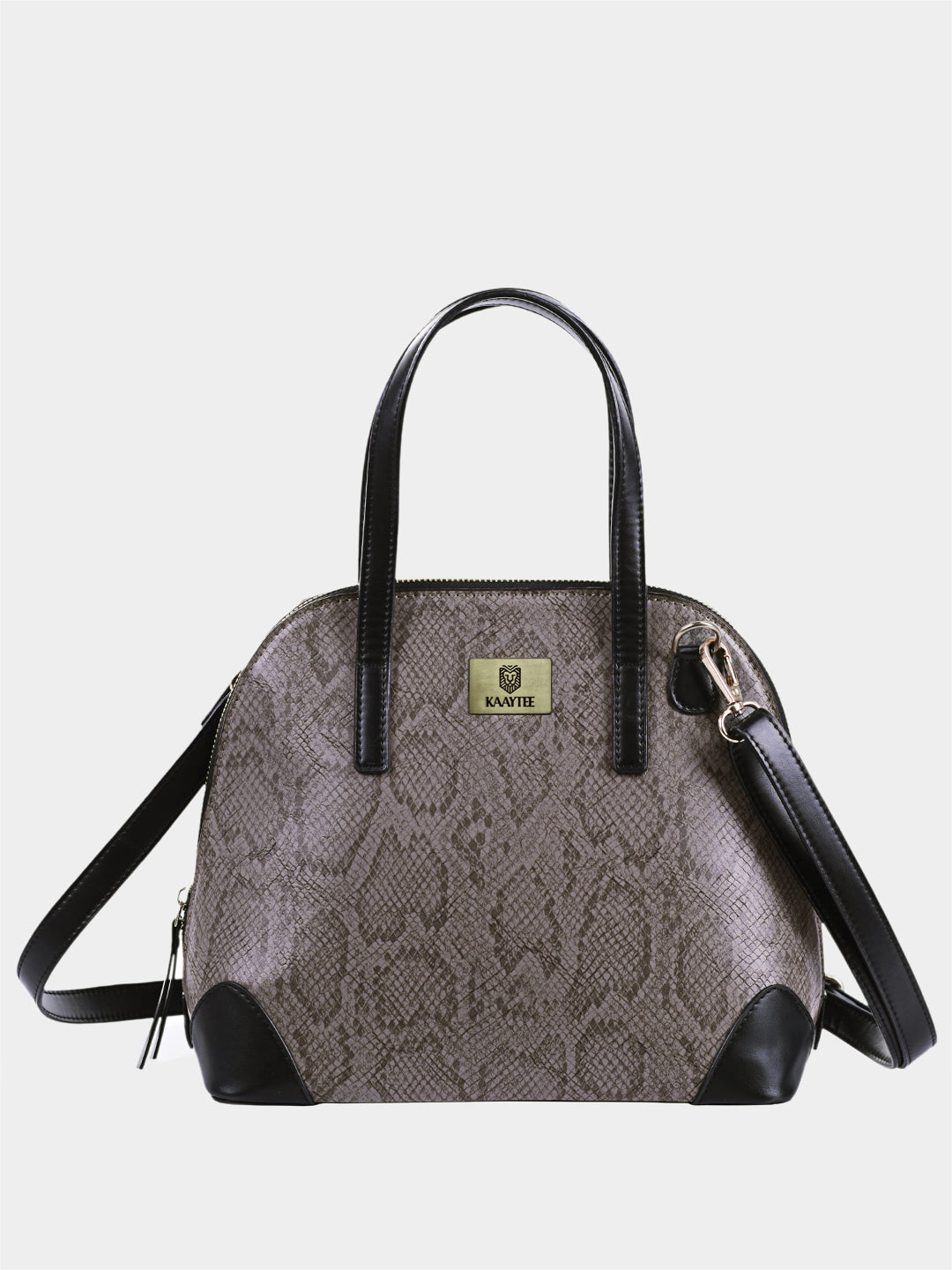 Grey Snake Print Handbag for Women