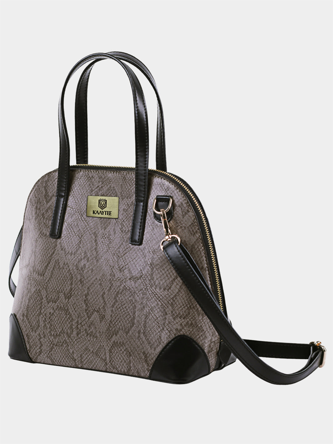 Grey Snake Print Handbag for Women