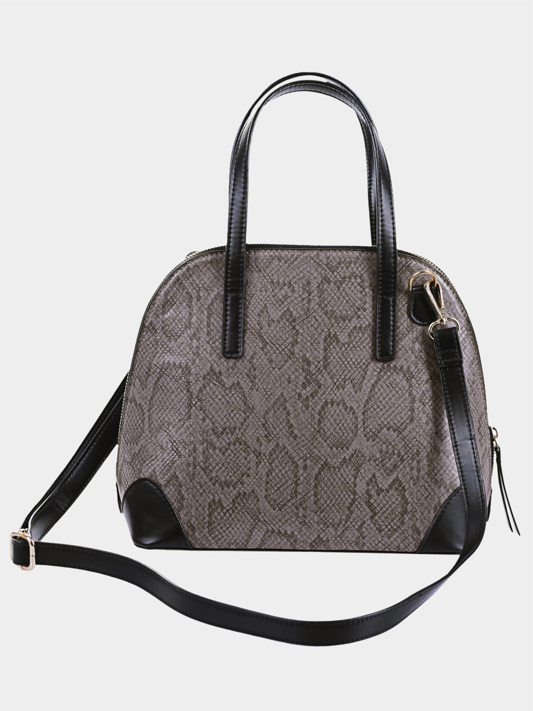 Grey Snake Print Handbag for Women